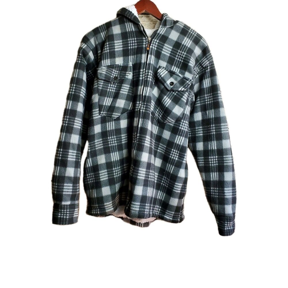 Patroncito Long Sleeve Button Up Fleece Shirt Size Large Sherpa Lined